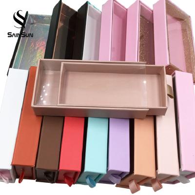 China Materials Recycled In Stock Custom Wholesale Logo Eyelash Packaging Box Wimpern Box Luxury Pink Bulk Empty for sale