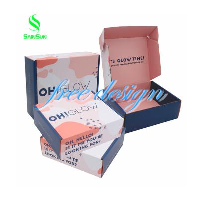 China Materials Caixa De Papel Custom Logo Corrugated Boxes Kraft Packaging Reused Hard Announcement Box for sale