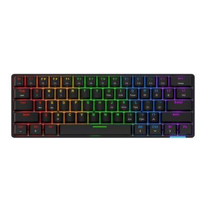 China Ambidextrous Factory Direct 2021 New Hot AJAZZ STK61 Rainbowcolors BT 3.0 Dual Mode Compact 61 Key Mechanics for sale