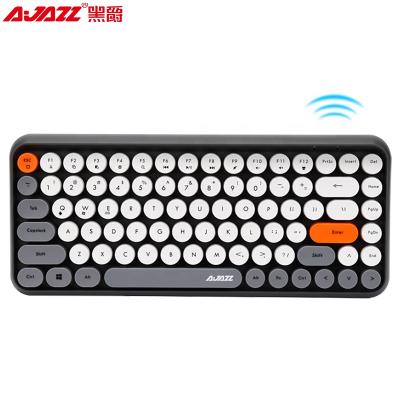 China Hot Sale AJAZZ 308I 84 Keys Round Key BT Wireless Retro Keyboard Wireless Typewriter For Win/IOS/Android for sale