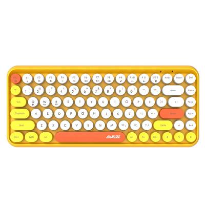 China Hot Sale AJAZZ 308I 84 Keys Round Key BT Ambidextrous Retro Keyboard Wireless Typewriter For Win/IOS/Android for sale