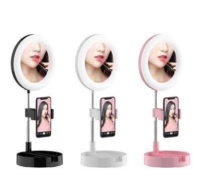 China Newest Beauty Live Ring Light Makeup Sufficiency Universal Aerial Light Portable Selfiestick Ring Light Live Broadcast Equipment for sale