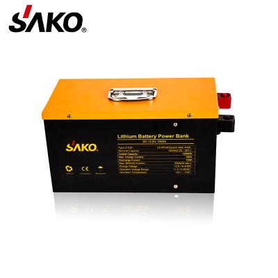 China BMS New design SAKO BMS LiFePO4 battery 12v 100ah lithium battery pack for home appliances solar system for sale