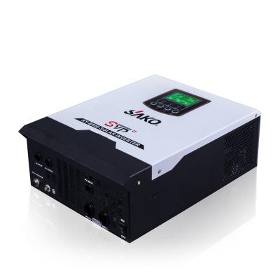 China SAKO 1KW 12V Power Inverter Hybrid Pure Sine Wave Solar Inverter with 50A PWM Solar Charge Controller 350*255*122mm for sale