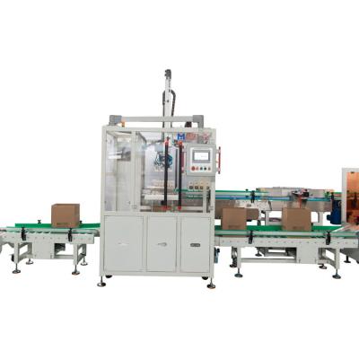 China Automatic Food Yanmao Bottle Case Packer, Top Load Case Packing Machine for sale