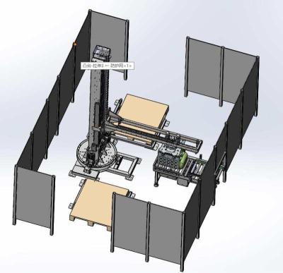 China Hot Selling Food Factory Price Yanmao Automatic Robotic Arm Single-column Rotary Palletizing For Carton for sale