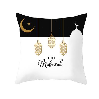 China Newest Anti-Static Blanket EID Mubarak Decorations Ramadan Gifts Pillow Case Cushion 45*45CM Printed for sale