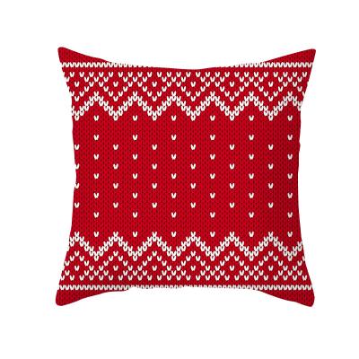 China Red Christmas Series Anti-static Anti-knit Cushion Cover for sale