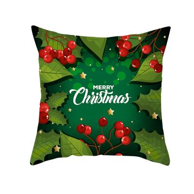 China Anti-Static Bells Cane Bows Christmas Hats Snowflakes Leaves Deer Shape Printing Christmas Series Head Cushion Cover for sale