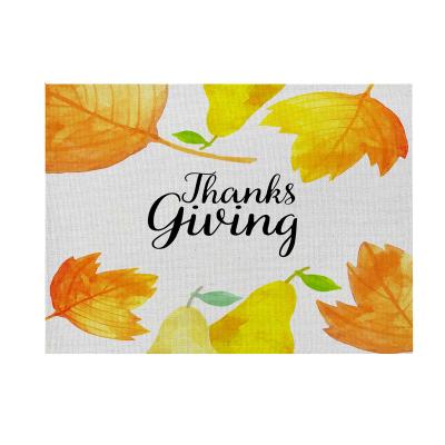 China Stored Thanksgiving Day Yellow Leaves Set Carpet Home Decoration Place Mat Amazon Decor Products Explosive Home Table Mat for sale