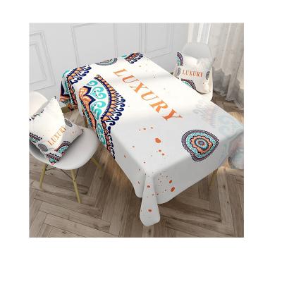 China Factory direct color waterproof tablecloth custom, rectangular linen tablecloth for sale