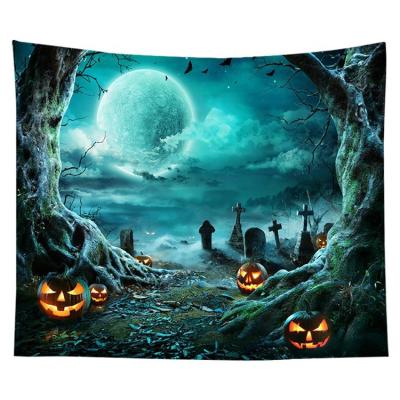 China Art Decor Hot Sells Decor Tapestry Custom, Pumpkin Print Background Cloth Bedroom Wall Tapestry for sale