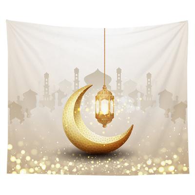 China Wholesale Minimalist Islam Wall Tapestry Bairam Decorations Muslim Eid Mubarak Wall Tapestry For Indoor Outdoor for sale