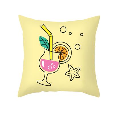 China 2021 Anti-Static Hot Selling Macaron Printed Wholesale Custom Pillow Cover Checkerboard Cushion Cover for sale