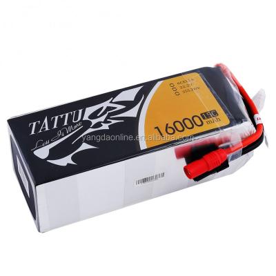 China Farm Toys UAV Battery Tattu 16000mAh 15C 6S1P 22.2V Lipo Pack With AS150 +XT150 Plug for sale