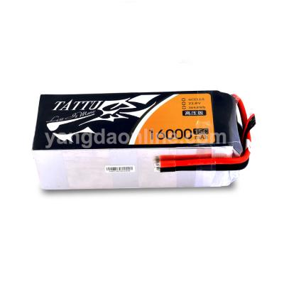 China Toys Gens Tattu 16000mAh 15C 6S1P 22.8V High Voltage Lipo Battery For UAV Drone for sale