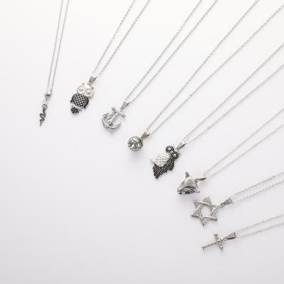 China Unisex Hops Punk Border Animal Head Hip Jewelry 2021 Geometric Stainless Steel Necklace Pendant Jewelry for sale