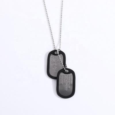 China New Hiphop Stainless Steel Lettering Necklace Men's Stainless Steel Necklace Muffler Lettering Stainless Steel Necklace for sale