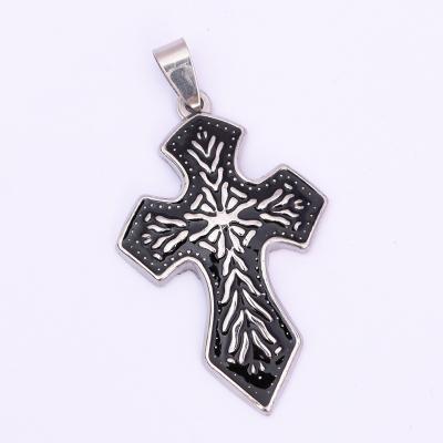 China Hiphop Stainless Steel Crucifix Cross Necklace Religious Jesus Christ Cross Memorial Ashes Pendant for sale