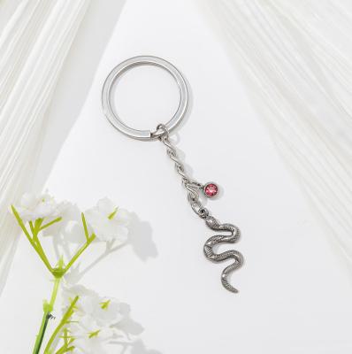 China 2020 New Style New Style Snake Key Chain Snake Style Stainless Steel Silver Snake Key for sale