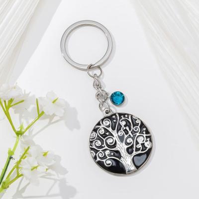 China New Style New Style Fashion Tree Of Life Stainless Steel Tree Of Life Key Chain Lifepainting Oil New for sale