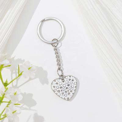 China New Love Stainless Steel Key Chain Love Stainless Steel White Key Chain for sale