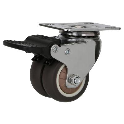 China Traditional Small Swivel TPR Double Wheel Caster for sale