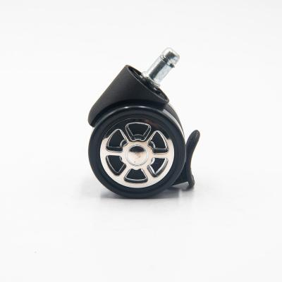 China Contemporary Flowered Universal Wheel Casters Diameter 60mm Furniture Screw Brake Screw Casters Office Casters for sale