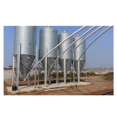 China China good quality labor saving silo for croaking feed hot galvanized large capacity chicken feed silo for poultry farm for sale