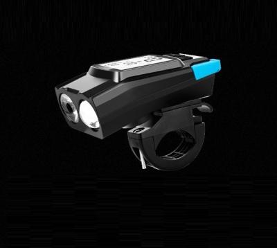 China ABS New Plastic Hot Selling Waterproof USB Charging Smart Rechargeable Bicycle Light 800 Lumens 3 IN 1 Bike Computer Horn Light for sale