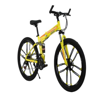 China Kids Bike Folding Bike Manufacturers Wholesale Customized Blue White Red Black Adult 26 Mountain Bicycle Aluminum Alloy Frame Folding Bike for sale