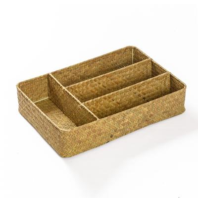 China Plant Plankton Viable Maker and Desktop Woven Rattan Organizer Tray and Box for sale