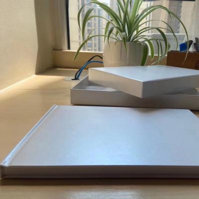 China High quality white pearlised white paper wedding special guest book with box for party guest note for sale