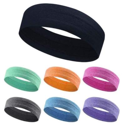 China Pure Silicone Sweat Headband Sports Elastic Headband Fitness Color Elastic Running Sweatband for sale