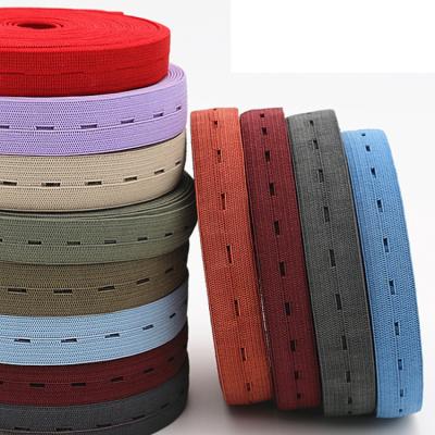 China Durable Development 20MM Webbing Manufacturer Polyester Elastic Webbing Buttons Elastic Band for sale