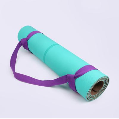 China Adjustable In Running Yoga Polyester Cotton Adjustable Yoga Mat Strap With Carrying Strap Custom for sale