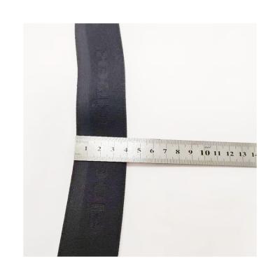 China Factory direct 40mm wide and high elastic elastic jacquard with logo black color soft nylon band for sale