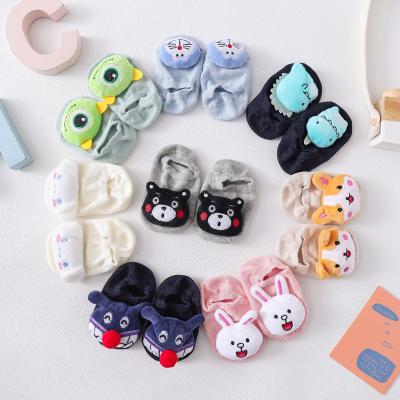 China QUICK DRY Breathable Warm Cute Animals Sale Non-slip Cartoon Baby Booties Invisible Socks for sale