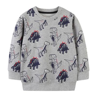 China Breathable Long Sleeve Kids Mask Clothing Gray Cartoon Pattern Baby Boys Sweaters for sale