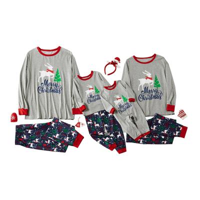 China Breathable T-shirt + Pants Set Matching Merry Christmas Pajamas Family Christmas Baby Clothing for sale