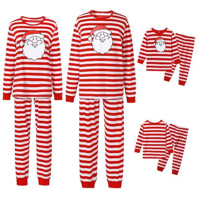 China QUICK DRY Breathable Red And White Stripe Costume Kids Christmas Pajamas For Christmas for sale