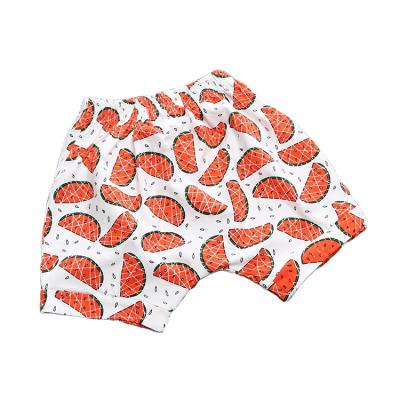 China Toddler Cotton Watermelon Print Breathable Clothing Knitted Summer Baby Shorts For Girls for sale