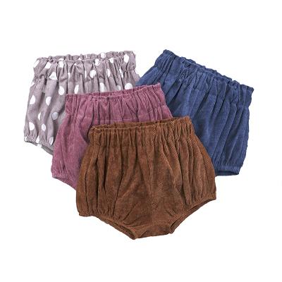 China 4 Color Autumn Winter Fashion Bloomers Kids Corduroy Baby Anti-Static Shorts For Girls for sale