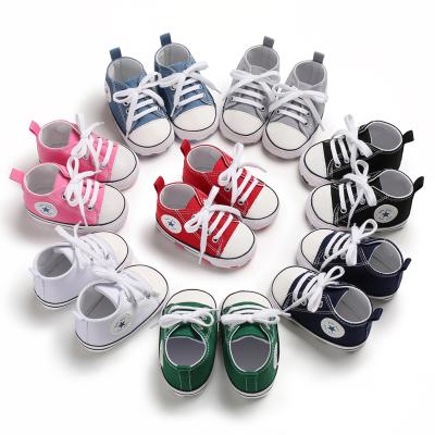 China 2021 New Design Multi Colors Casual Boys Girls Lightweight Unisex Canvas Baby Shoes for sale