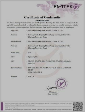 FCC - Zhejiang Licheng Industry & Trade Co., Ltd.