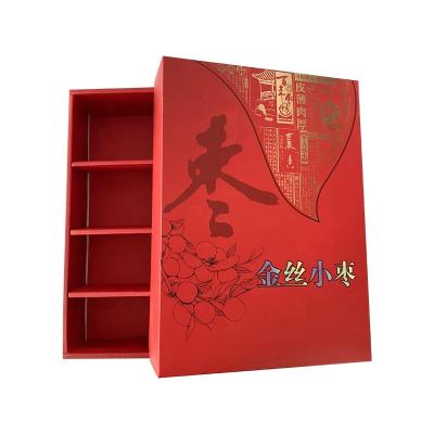 China Handmade Creative Packaging Box Sky And Earth Cover Rectangle Packing Items With Tray Consumer Dried Fruit Cardboard Paper Boxes for sale