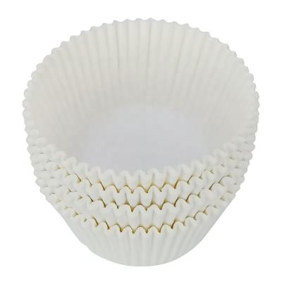 China Custom Wholesale Handmade Food Grade Greaseproof Roll Round Paper Baking Cups Mini Grease-Proof Cupcake Cups White for sale