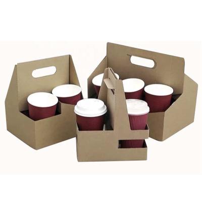 China Recyclable multi person cups can be customized by factory, and corrugated coffee cups and beverage cup holders can be used for sale