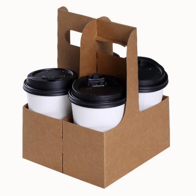 China Manufacturer Wholesales Paper Recyclable Cup Holder Packing For Coffee And Milk Cardboard Paper Cup Holders Eco-friendly for sale