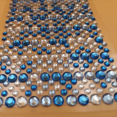 China Custom Plastic Acrylic Jewelry Diamond Colorful Rhinestone Gem Waterproof+Eco-friendly Foil Stickers For Mobile Phone for sale